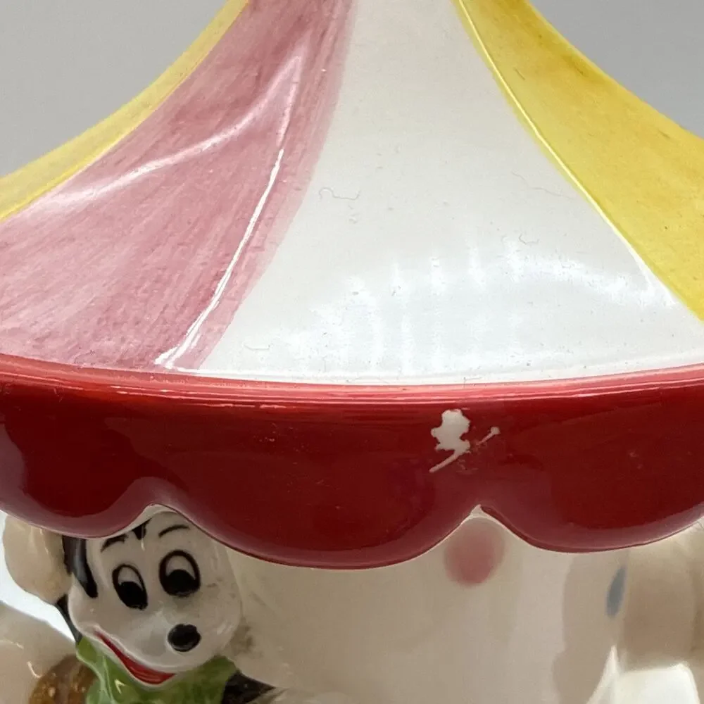 Mickey Minnie and Donald on Carousel Music Box Walt Disney Productions, Japan